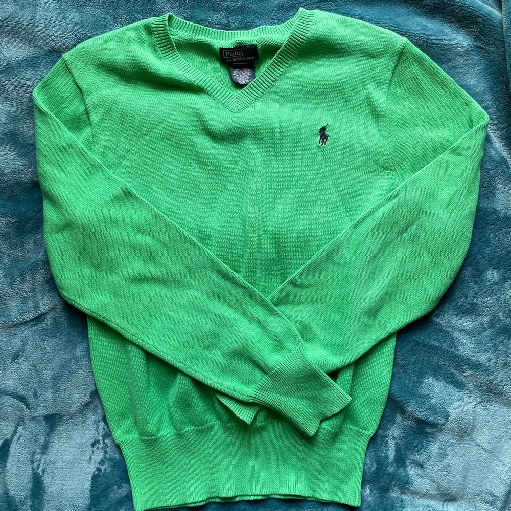 Boys green Ralph Lauren polo sweater